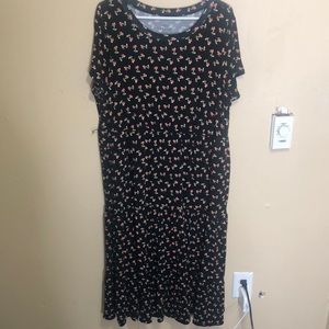 Torrid Super Soft Knits Floral Black Dress
